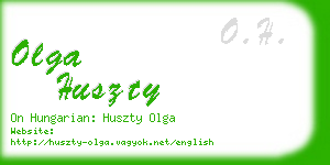 olga huszty business card